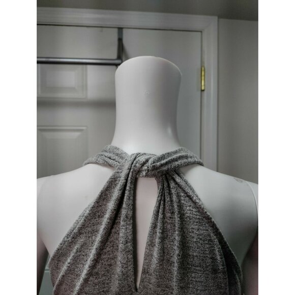 Gap Gray Marled Jersey Knit Halter Casual Romper Shorts Cotton Women's Small - Picture 4 of 9